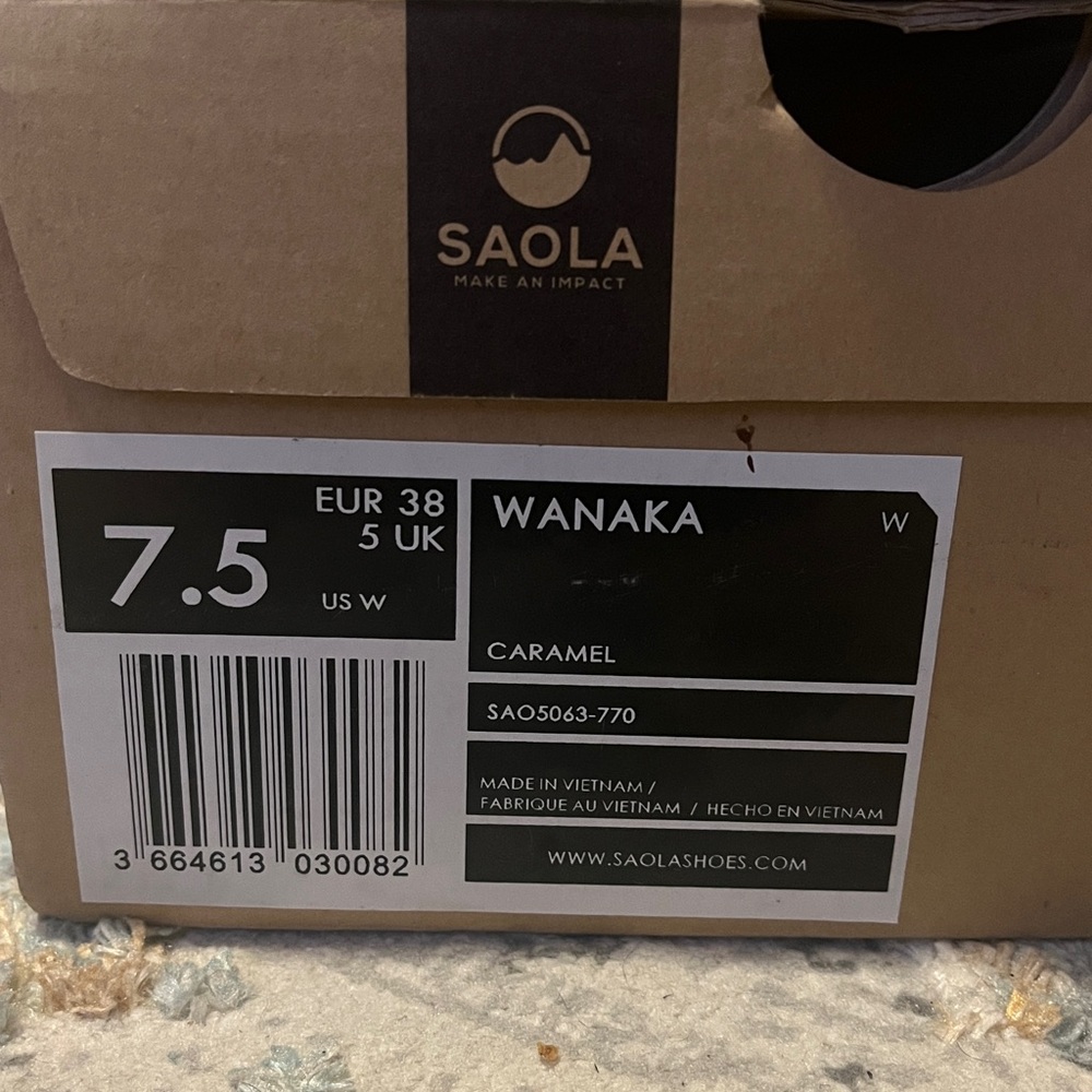 SAOLA Wanaka Vegan Boots Sneakers Size 7.5 - Picture 10 of 10